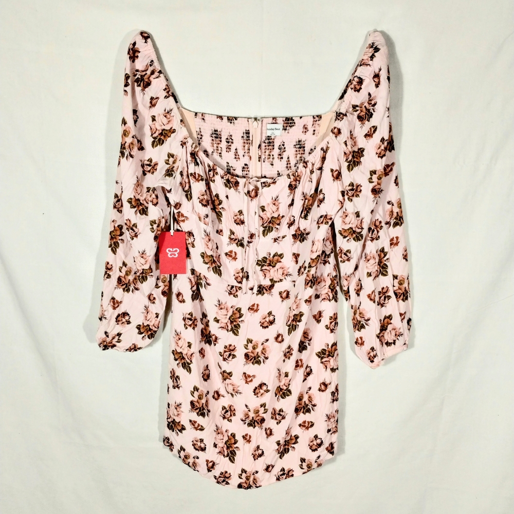 Sunday Best Delilah Pink Floral Mini Spring Dress 2XL Cottagecore Romantic NWT